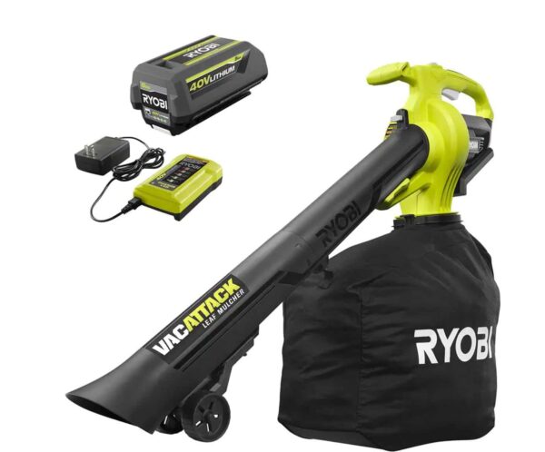 RYOBI 40V Vac Attack Cordless Battery Leaf Vacuum-Mulcher