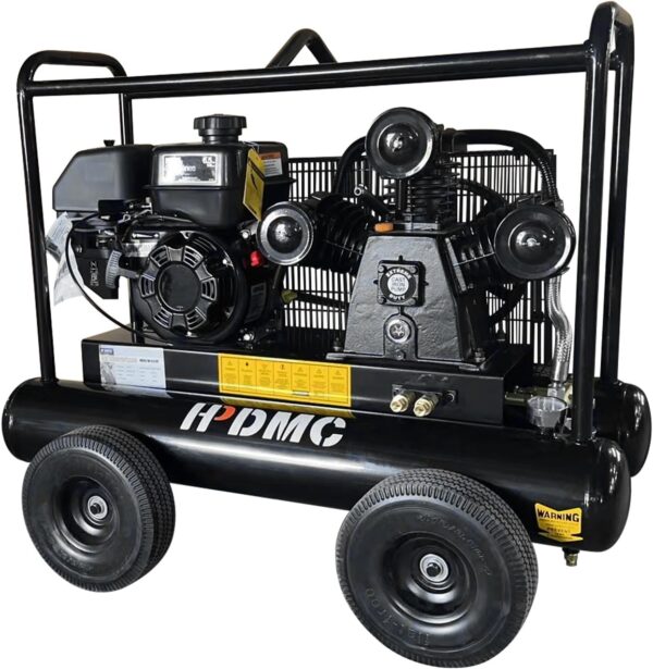 6.5HP Gas Powered Air Compressor 18CFM Portable Gasoline Driven Piston Pump Air Compressed System with 115PSI Max.Pressure and 9 Gal Air Tank for Workshop, Construction Sites, Machinery, Price For Sale