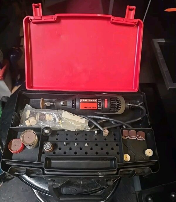 SEARS CRAFTSMAN VARIABLE SPEED ROTARY TOOL KIT  NO. (572.610530) MADE IN USA | Price For Sale - Used