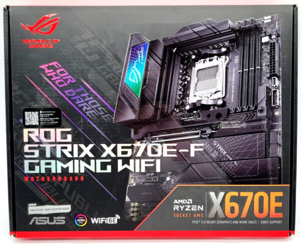 ASUS ROG Strix X670E-F AMD X670E DDR5 Socket AM5 Wi-Fi Gaming Motherboard | Price For Sale - New