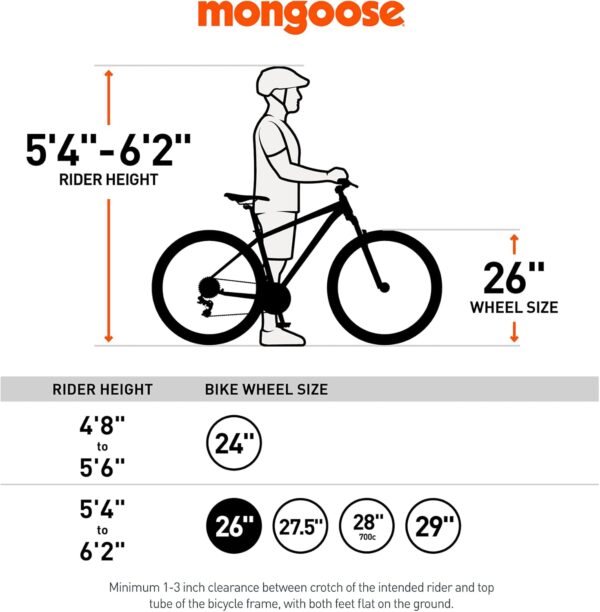 Mongoose Dolomite Fat Tire Mountain Bike, for Adult Men Women, 26 Inch Wheels, 4 Inch Wide Knobby Tires, 7-Speed, Steel Frame, Front and Rear Brakes - For Sale - Price - Image 5