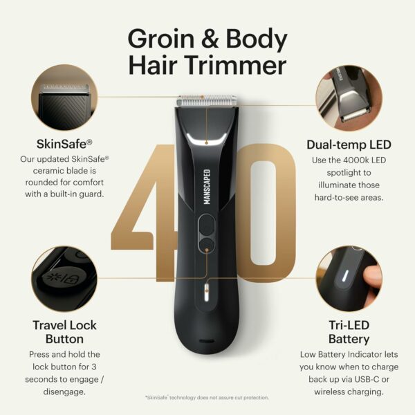 MANSCAPED® The Beard & Body Bundle 4.0 PRO Contains: The Beard Hedger® Adjustable Length Precision Trimmer and The Lawn Mower® 4.0 PRO Men's Waterproof Electric Groin & Body Hair Trimmer - For Sale - Price - Image 2