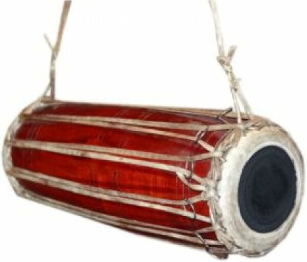 Madal Drum Wooden Nepali Folk Instrument Authentic Design Hand Carved Drum for Fun, Musical Instrument for All Age Groups of Musicians - Gift Party Supplies Birthday Party Favor Red - For Sale - Price