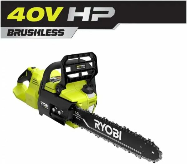 RYOBI 40-Volt HP Brushless 14 in. Electric Cordless Chainsaw (Tool Only) RY405010 (Bulk Packaged), black,yellow - For Sale - Price