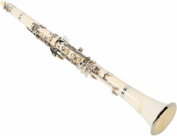 Professional Ebonite Bb Clarinet 17 Keys, Clarinet with Reed, Hard Case, Gloves, Cleaning Cloth Bb Clarinet for Beginners Musical Instruments(White;#1) - For Sale - Price - Image 6