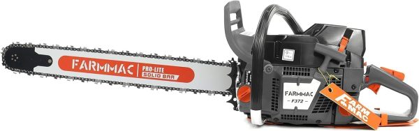 FARMMAC F372 Gas Chainsaw, 71cc 2-Cycle Gasoline Power Chain Saws, 4.1KW 5.5HP for Professional Logging Work, All Parts Compatible with Husqvarna 372X (24 INCH), Price For Sale