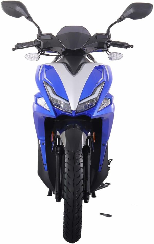 X-PRO Saipan 200 EFI Electronic Fuel Injection Scooter with CVT Transmission, 14" Alloy Wheels, LED Headlights!(Factory Package, Blue) - For Sale - Price - Image 3