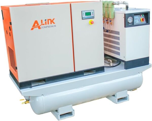 44.47CFM 15HP Rotary Screw Air Compressor 460V 3-P w/tank&dryer 116PSI (Clear Inventory）, Price For Sale