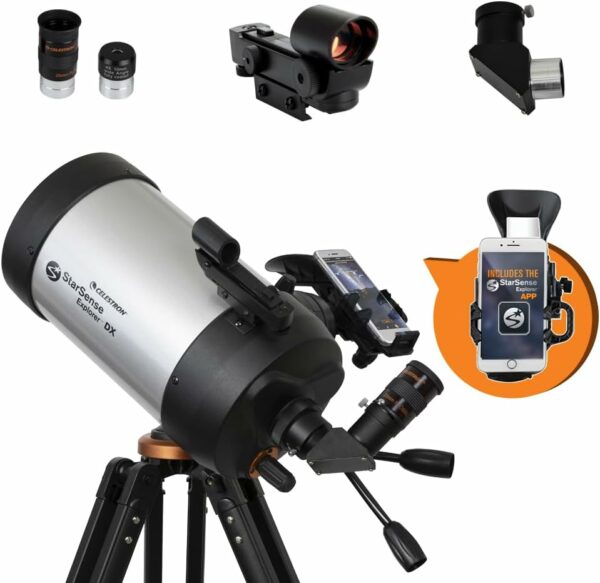 Celestron – StarSense Explorer DX 5” Smartphone App-Enabled Telescope – Works with StarSense App to Help You Find Stars, Planets & More – Schmidt-Cassegrain Telescope – iPhone/Android Compatible - For Sale - Price