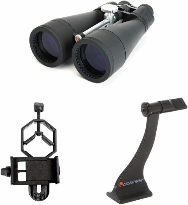 Celestron – SkyMaster 20X80 Binocular & Smartphone Photography Adapter for Telescope & 93524 Roof and Porro Binocular Tripod Adapter, Black - For Sale - Price