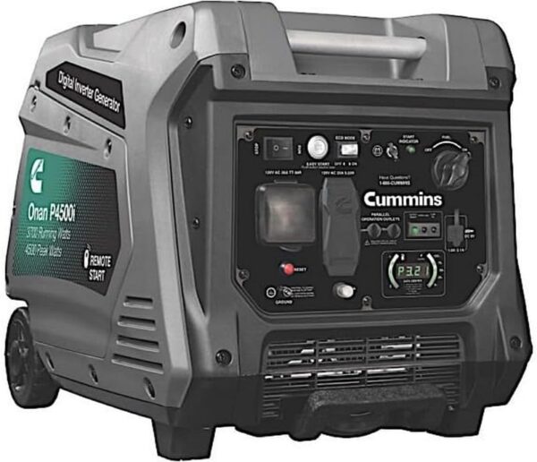 Cummins Onan P4500I Portable Inverter Generator, Power Inverter Dual 5V USB Ports for Mobile Charging, Gas Powered for Backup Home Use, RV & Camping - 7.3 HP 224cc OHV 4-Stroke Engine W/Remote Start For Sale - Price