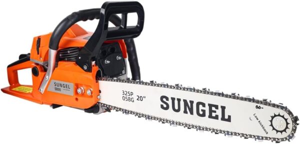 Gas-Powered-Chainsaw - 20 Inch Gas Chain Saw 2-Cycle 58 CC Cordless Handheld Gasoline Chain Saws for Cutting Wood Trees - For Sale - Price