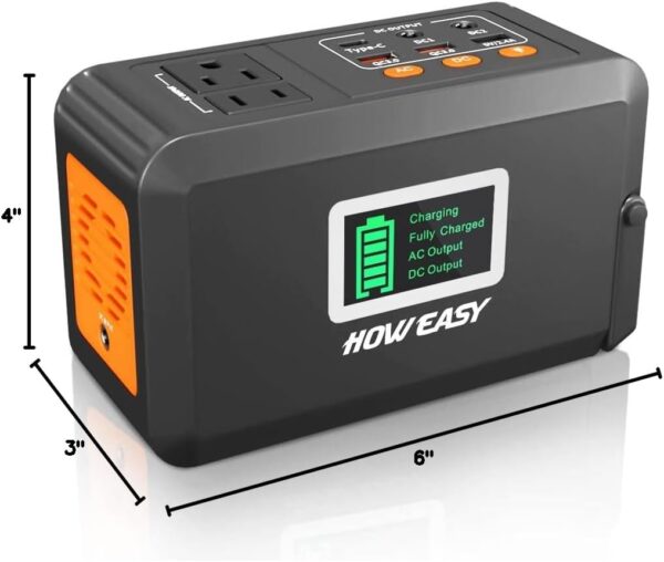 HOWEASY Portable Power Station, 88Wh Solar Generator, Lithium Battery Power with 110V AC 150W Peak Socket/DC/USB/LED Light for Outdoor Camping Trip Hunting Emergency（Solar Panel Not Included） - For Sale - Price - Image 8