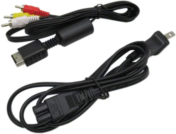 USonline911 Power Cord and AV Cable for Original PlayStation PS1/ PS2/PS3, Price For Sale