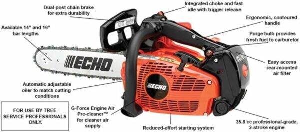 Echo CS-355T-14 Chain Saw, Gas, 14 in. Bar, 35.8CC - For Sale - Price - Image 2