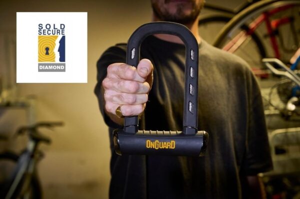 OnGuard RockSolid U-Lock – Angle Grinder Resistant (3.5” x 6.9”) for Bicycle, Motorcycle, Powersport – 14mm Shackle, X4P Locking Mechanism, Lightweight, 5 Keys Included, Anti-Theft Protection - For Sale - Price - Image 2