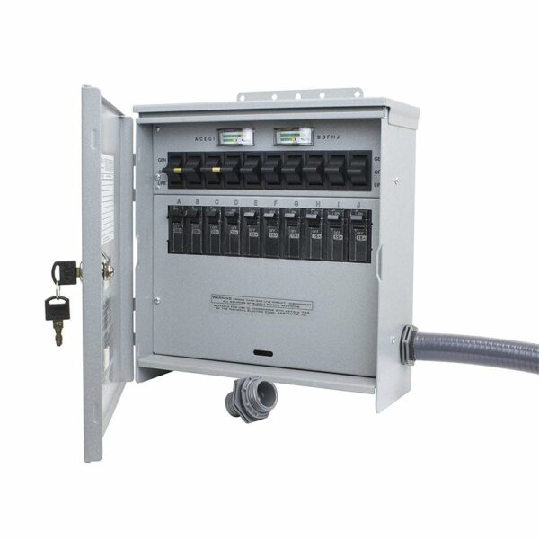 R510A Pro/Tran2 Outdoor 50-Amp 10-Circuit 2 Manual Transfer Switch with CS6375 Power Inlet For Sale - Price