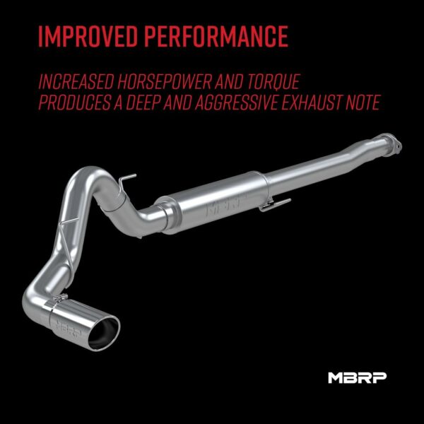 MBRP Compatible with the 2021+ Ford F150 2.7L/3.5L/5.0L 4" Aluminized Steel Cat-Back - RACE VERSION - For Sale - Price - Image 3