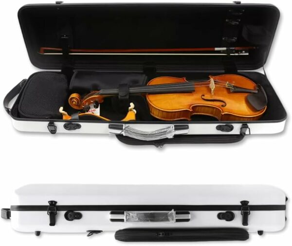 Yinfente Violin Case 4/4 Full Size Carbon Fiber Oblong Violin Bag With Music Sheet Bag Adjustable Backstrap Hygrometer Lightweight Protable - For Sale - Price - Image 3