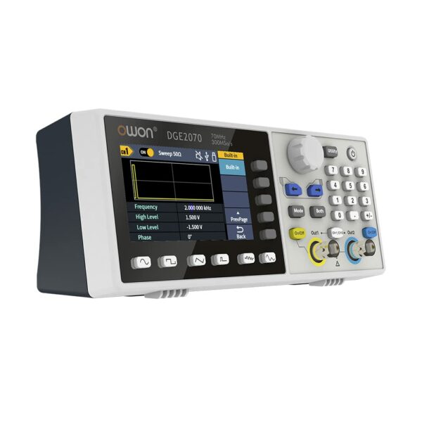 OWON DGE2000 Series Arbitrary Waveform Generator 35MHz/70MHz Frequency Output Comprehensive Waveform Output : 5 Basic waveforms and 150 Built-in Arbitrary waveforms (DGE2070 70MHz 300MS/s 8k 14bits) For Sale - Price - Image 2