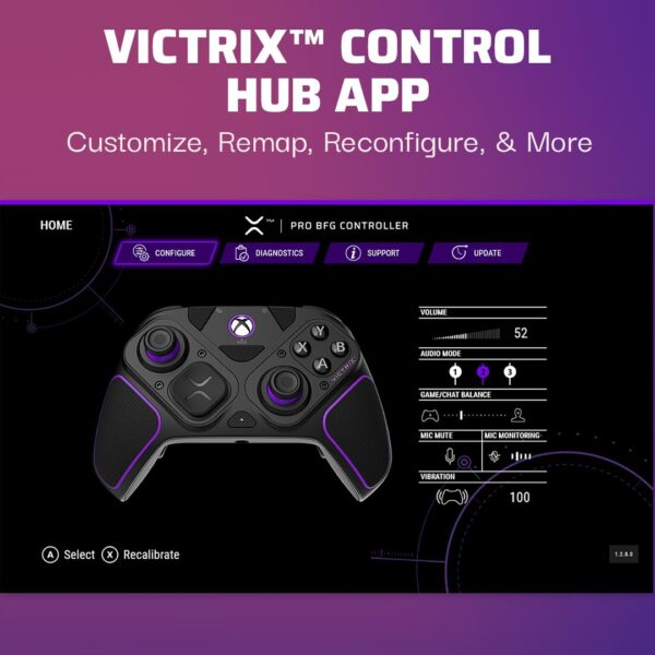 PDP Victrix Pro BFG Wireless Gaming Controller for Xbox Series X|S, Xbox One, Windows 10/11, Modular Gamepad, Dolby Atmos Audio, Remappable Buttons, Customizable Triggers/Paddles/D-Pad, PC App, Black - For Sale - Price - Image 7