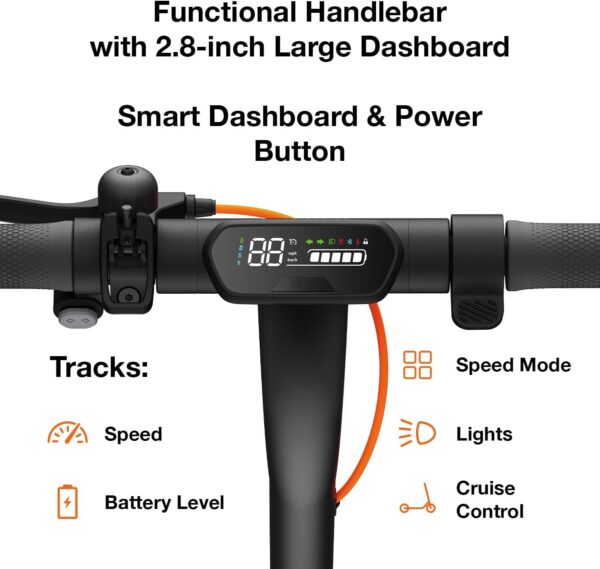 Segway Ninebot Kick Scooter E2/E2 Plus/E2 Pro/ES1L - Powerful Motor, 12.4-15.5 mph, Cruise Control, Front Suspension (ES1L Only), Portable Electric Scooter for Adults, UL-2272 2271 Certified - For Sale - Price - Image 5