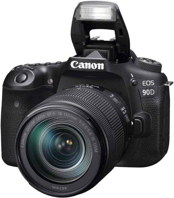 Canon DSLR Camera [EOS 90D] with 18-135 is USM Lens | Built-in Wi-Fi, Bluetooth, DIGIC 8 Image Processor, 4K Video, Dual Pixel CMOS AF, and 3.0 Inch Vari-Angle Touch LCD Screen, Black - For Sale - Price - Image 6