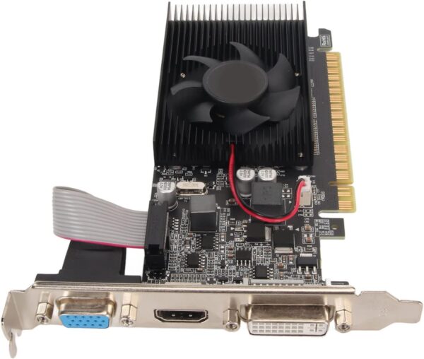 GT610 1GB DDR3 Graphics Card, GF119/40nm 810/1800MHz Support DVI VGA 64 Bit PCI Express 2.0 x 16 Game Graphics Card with Silence Cooling Fan - For Sale - Price