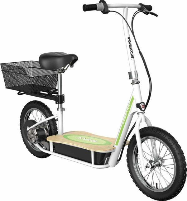 Razor EcoSmart Metro Electric Scooter Chain-Driven Motor - White - For Sale - Price