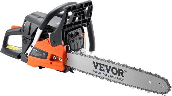 VEVOR Gas Chainsaw 52CC 2-Cycle Gasoline Powered Chainsaw 18 Inch Handheld Cordless Petrol Chain Saws For Forest, Wood, Garden and Farm Cutting Use - For Sale - Price - Image 12