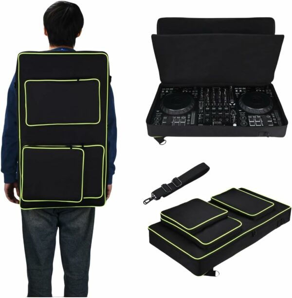 DJ Controller Case for Alpha theta ddj grv6，Pioneer DDJ FLX10,DDJ 1000, Pioneer DJ Mixer bag Thickened inner liner Anti-impact Multi-functional Party Street performance Outdoors Carrying DJ gig bag - For Sale - Price