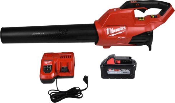 Milwaukee 2724-21HD M18 120 MPH 450 CFM 18V Brushless Cordless Handheld Blower Kit with 8.0 Ah Battery, Rapid Charger