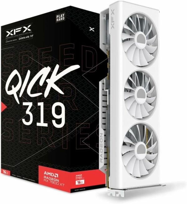 XFX Speedster QICK319 Radeon RX 7800 XT White CORE Gaming Graphics Card with 16GB GDDR6 HDMI 3xDP, AMD RDNA 3 RX-78TQICKW9 - For Sale - Price