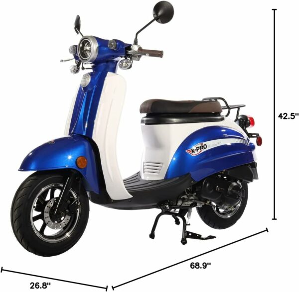 X-PRO Milan 50 50cc Moped Gas Moped 50cc Moped Street Bike with 10" Wheels - For Sale - Price - Image 6