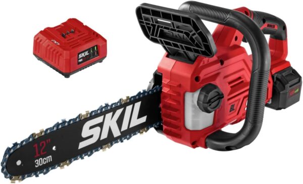 SKIL PWR CORE 20 Brushless 20V 12'' Handheld Lightweight Chainsaw Kit with Tool-free Chain Tension & Auto Lubrication, Includes 4.0Ah Battery and Charger-CS4562B-10 - For Sale - Price