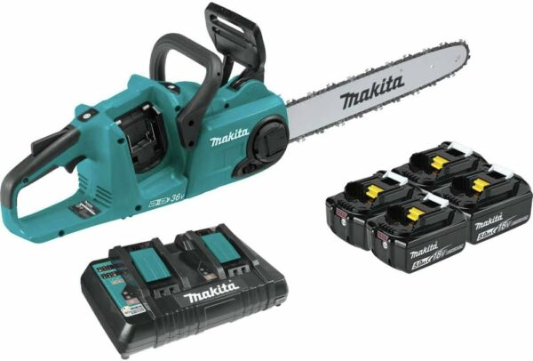 Makita XCU04PT1 36V (18V X2) LXT® Brushless 16" Chain Saw Kit with 4 Batteries (5.0Ah) - For Sale - Price