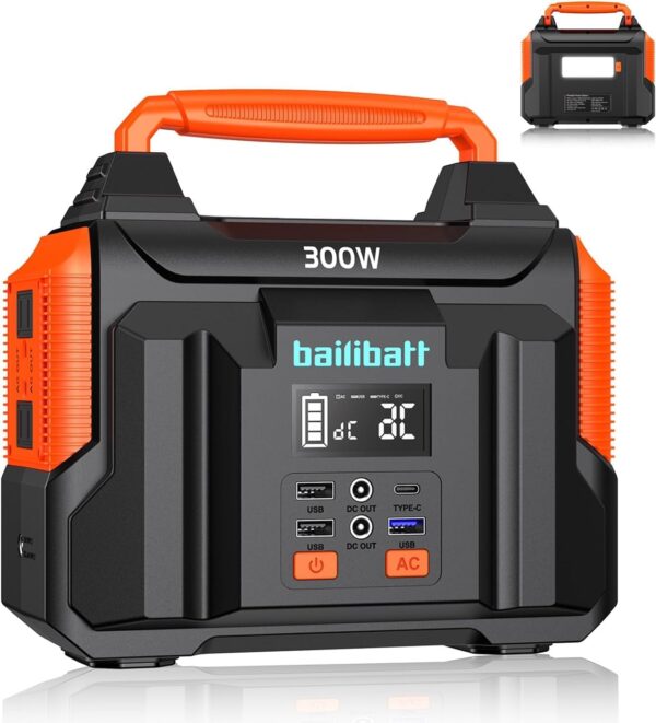 Portable Power Station 300W 257wh Lithium Battery Bailibatt Small Portable Generator for Home Use Camping Travel Emergency Hunting Outdoor, Large Power Bank with AC Outlet for Laptop - For Sale - Price