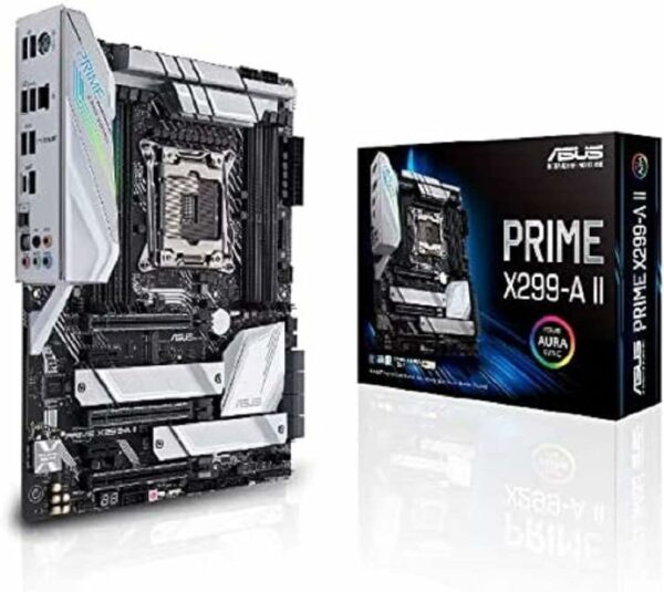 Asus Prime X299- A II ATX Motherboard (Intel X299) LGA 2066, 12 IR3555 Power Stages, DDR4 4266 MHz, Triple M.2, USB 3.2 Gen 2 Type-C, Intel LAN and Aura Sync RGB Lighting - For Sale - Price