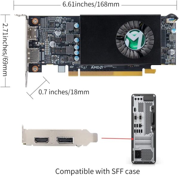 maxsun AMD Radeon RX 550 4GB Low Profile Small Form Factor Video Graphics Card for Gaming Computer PC GPU GDDR5 ITX SFF HDPC 128-Bit DirectX 12 PCI Express X16 3.0, HDMI, DisplayPort - For Sale - Price - Image 5