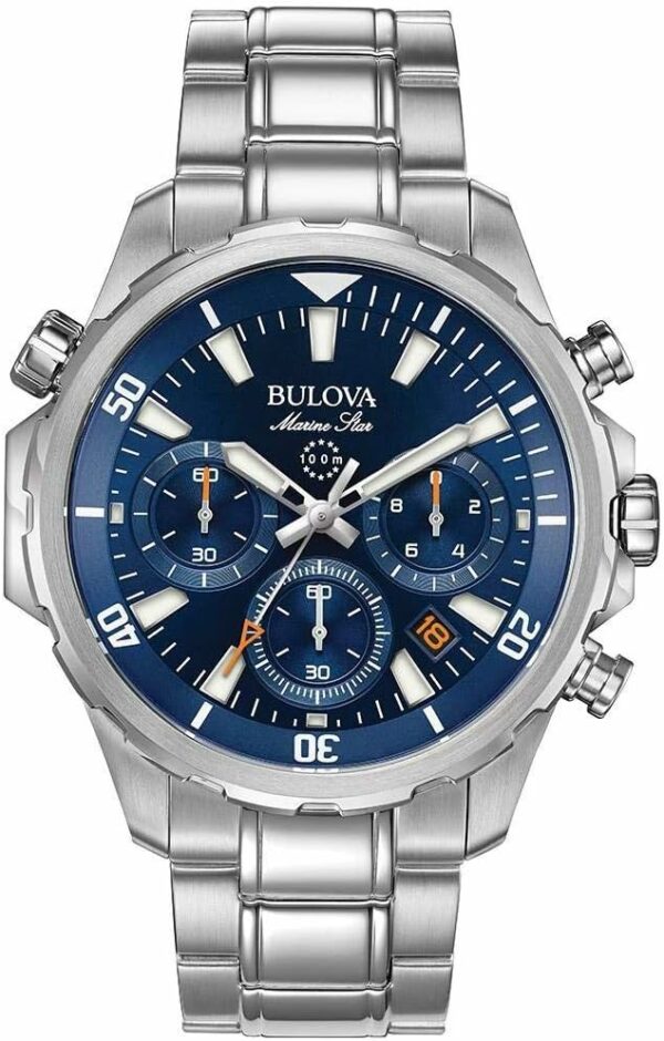 Bulova Men's Marine Star Series B Stainless Steel 6-Hand Chronograph Quartz Watch, 100M - For Sale - Price