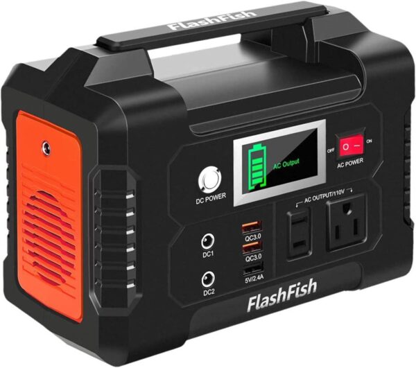 200W Portable Power Station, FlashFish 40800mAh Solar Generator With 110V AC Outlet/2 DC Ports/3 USB Ports, Backup Battery Pack Power Supply for CPAP Outdoor Advanture Load Trip Camping Emergency. For Sale - Price