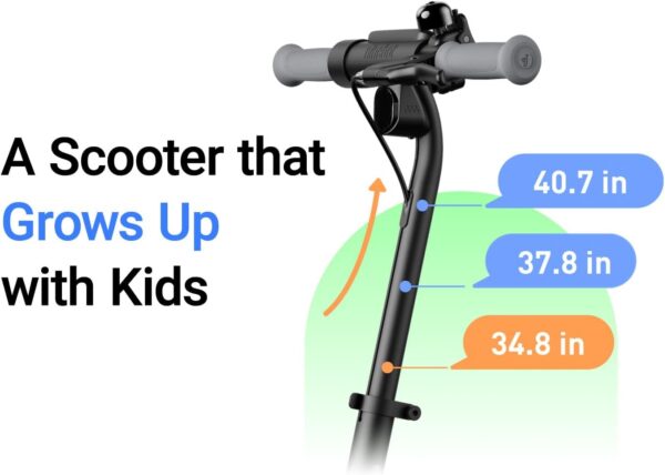 Segway Ninebot eKickScooter - Electric Scooter for Kids 6-14, w/t Adjustable Handlebar Height ( Only C2 Pro ) for Riders up to 132 lbs, Includes New Cruise Mode, UL-2272 Certified - For Sale - Price - Image 8