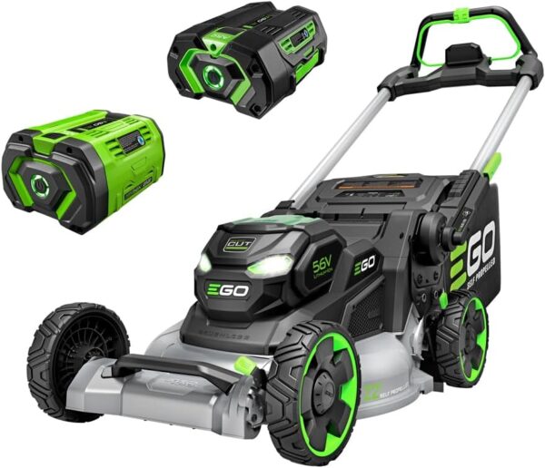 EGO Power+ LM2206SP 56-Volt 22-Inch Aluminum Deck Select Cut Self-Propelled Cordless Lawn Mower with 10.0Ah Battery, 700W Turbo Charger Included Plus Extra BA2800T 5.0Ah Battery, Price For Sale