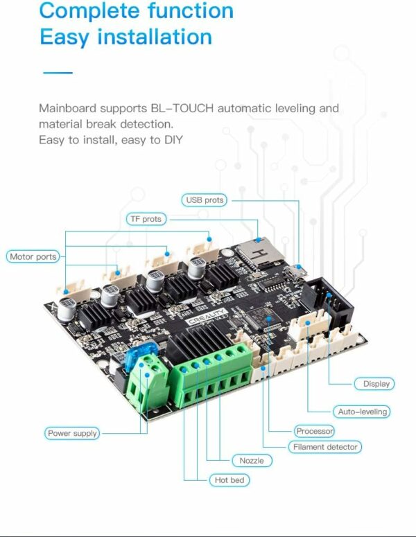 Offical Creality New Upgrade Motherboard Silent Mainboard V4.2.7 for Ender 3 V2 Customized and Non-Standard Matching,Ender 3 V2 Silent Mother Board - For Sale - Price - Image 4