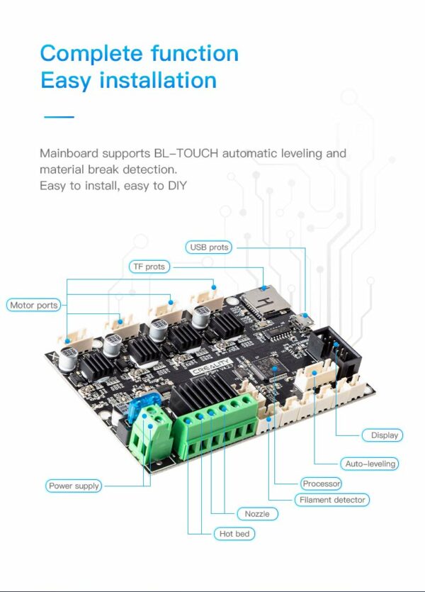 Official Creality New Upgrade Motherboard Silent Mainboard V4.2.7 for Ender 3 Customized and Non-Standard Matchingl Ender 3 Silent Mother Board, Also for Ender 3 Max/Ender 3 Neo/3 V2 Neo/3 Max Neo - For Sale - Price - Image 5