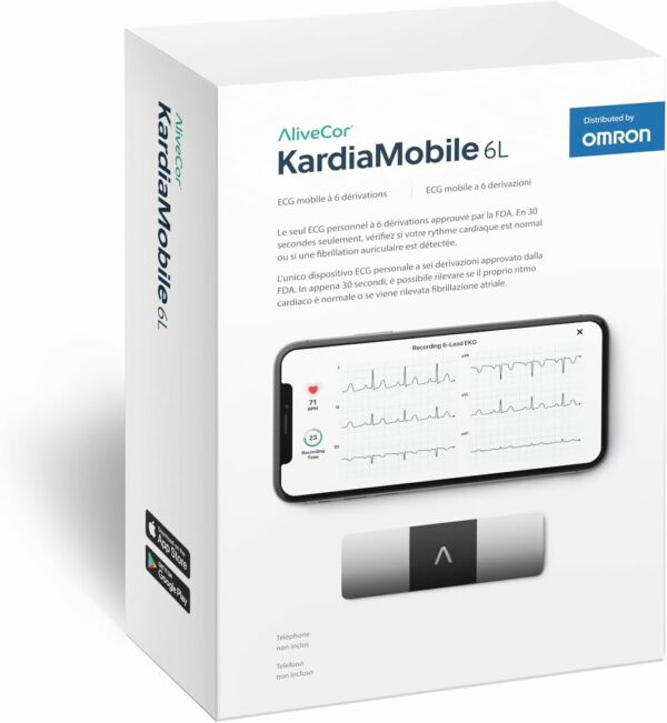 KardiaMobile 6-Lead Personal EKG Monitor – Six Views of The Heart – Detects AFib and Irregular Arrhythmias – Instant Results in 30 Seconds – Works with Most Smartphones - FSA/HSA Eligible - For Sale - Price - Image 6