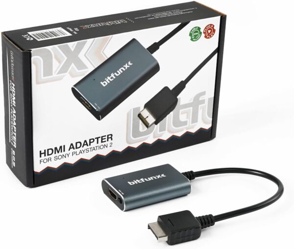 PS2 HDMI Adapter - Supports RGB/Component to HDMI, Plug & Play Video Game Adapter with No Lag, HDMI Converter Adapter for PS2 Fat and PS2 Slim Game Console, Price For Sale