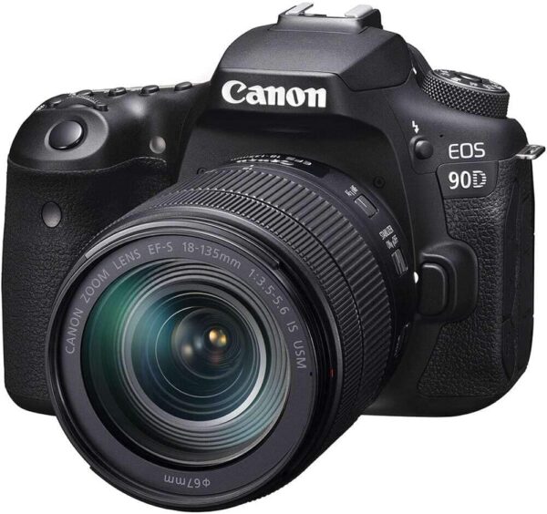 Canon DSLR Camera [EOS 90D] with 18-135 is USM Lens | Built-in Wi-Fi, Bluetooth, DIGIC 8 Image Processor, 4K Video, Dual Pixel CMOS AF, and 3.0 Inch Vari-Angle Touch LCD Screen, Black - For Sale - Price - Image 7