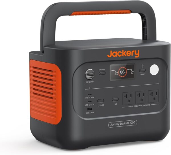 Jackery Explorer 1000 v2 Portable Power Station,1070Wh LiFePO4 Battery,1500W AC/100W USB-C Output, 1 Hr Fast Charge, Solar Generator for Camping,Emergency, RV, Off-Grid Living(Solar Panel Optional) - For Sale - Price