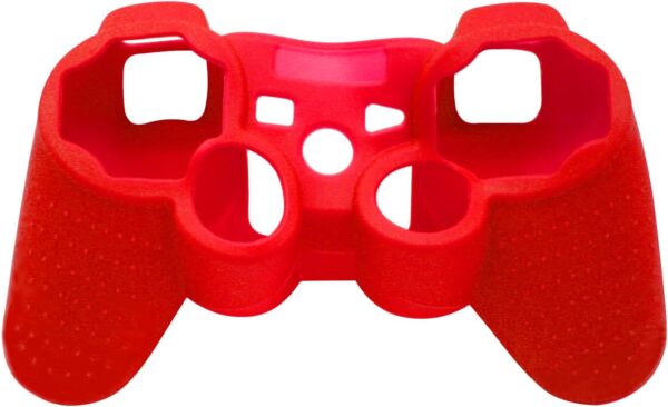 OSTENT Protective Silicone Gel Soft Skin Case Cover Pouch for Sony PlayStation PS2 PS3 Controller Color Red, Price For Sale